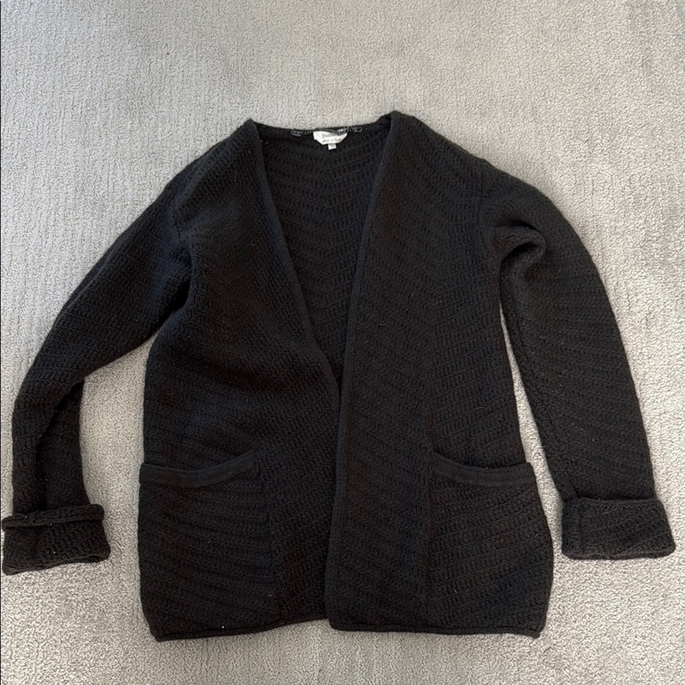 Maxmara Black Cardigan Sweater